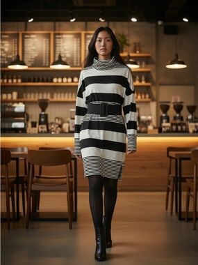 Norma Kamali Black and white Convertible Dress - Multiple Wear Options